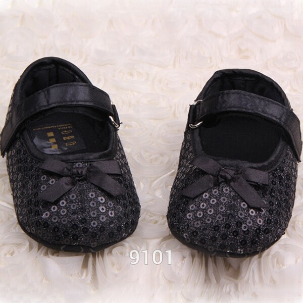 Söt baby flicka bowknot bling paljettskor spädbarn prewalker toddler skor: 2