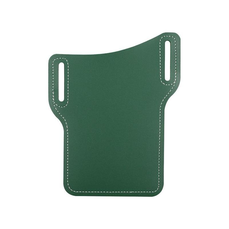 Universal Brown Leather Waist Belt Loop Cellphone Phone Protection Case Bag Holster Men Women Cell Phone Bag 6 Colors: green