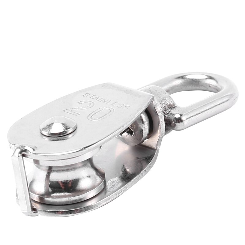 Steel Wire Pulley Stainless Steel M20 Heavy Duty Steel Single Wheel Swivel Lifting Rope Pulley Block For Wire Rope