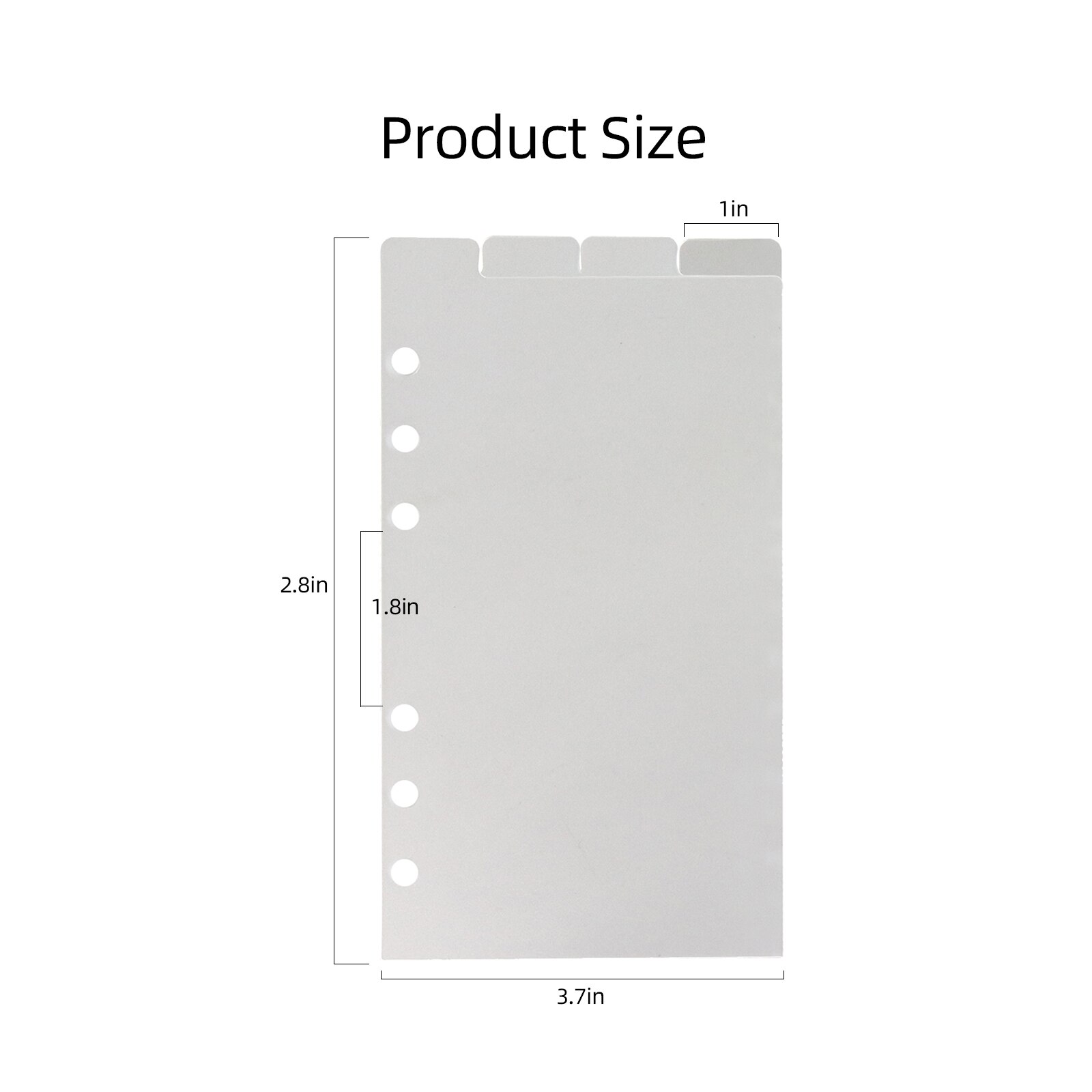 Sharkbang-separador de páginas para cuaderno, separador de índice de carpeta en espiral transparente, 6 agujeros, A5, A6, novedad: A6 - 4 pages
