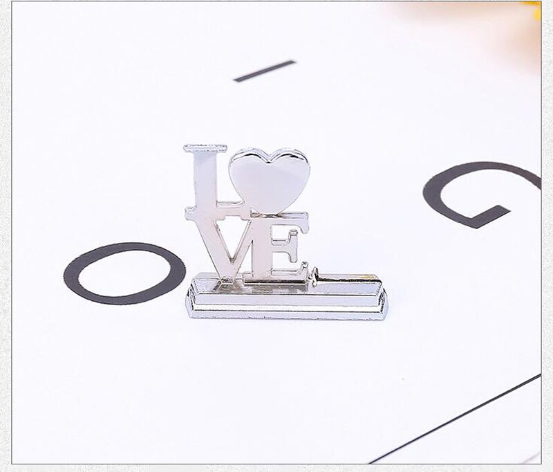 20 unids/lote Clip de asiento corazón amor velero aleación asiento Clips favores para decoraciones de boda: LOVE