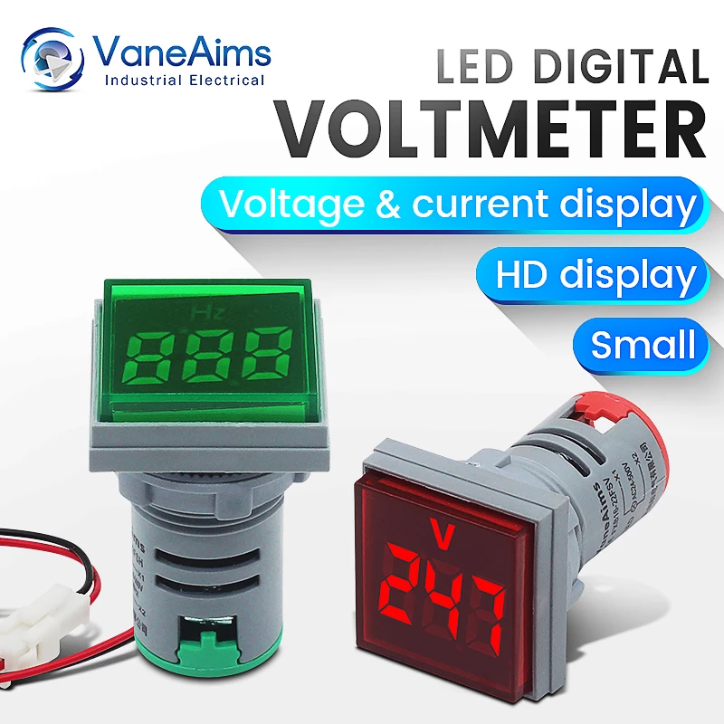 Pantalla cuadrada, voltímetro de CA, amperímetro utilizado para medición de línea, indicador LED, voltímetro de CC, simulación de señal de luz