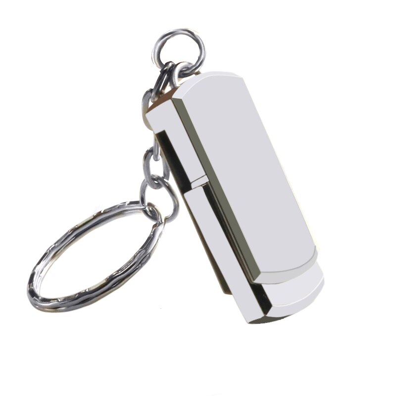 USB Flash Drive 128GB llavero Pen drive 32GB 64GB 16GB 8GB llavero de metal de memoria USB 2,0 Stick: 8 GB / silver