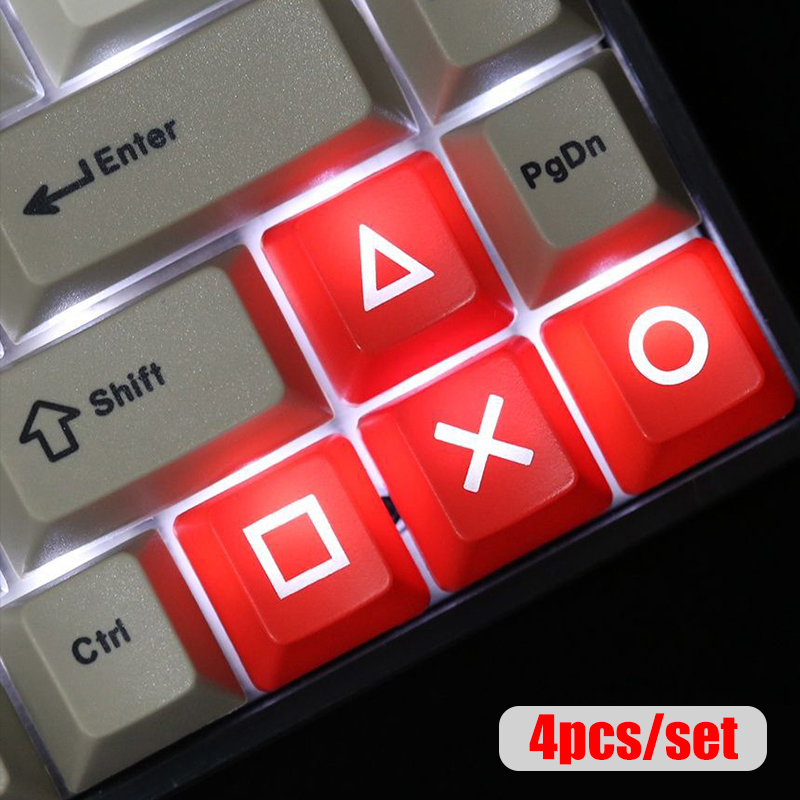 Red Pixel Heart Keycaps Set Van Esc Enter Wasd Arrow Key Caps Voor Mechanisch Toetsenbord Oem Profiel Abs Materiaal Double Shot: YELLOW