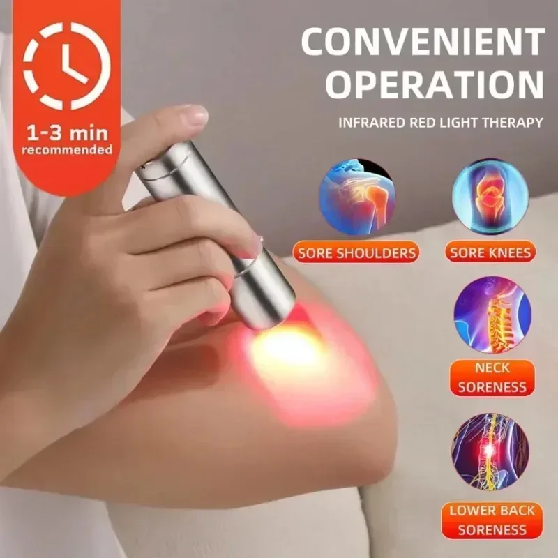 Mini-Therapiegerät Stift Led Rotlicht Phototherapie Therapie Wellenlänge Nahinfrarotlampe Handheld Physiotherapie Taschenlampe Schmerzlinderung