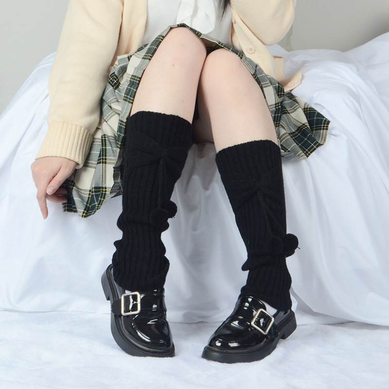 Lolita Beenwarmers Japanse Vrouwen Gothic Lange Sokken Vrouwen Leggings Slobkousen Knie Goth Winter Sok Gebreide Manchetten Enkel Warmer: 4