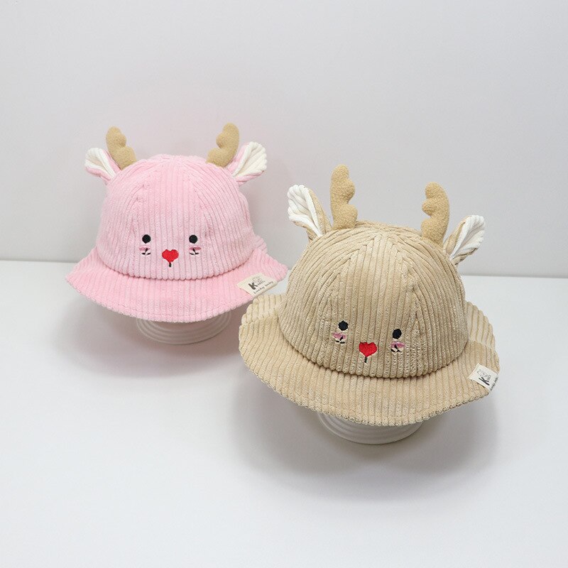 Peuter wintermuts cartoon hert baby mutsen herfst baby jongen muts kinderen meisje emmer pet baby peuter mutsen kinderen kerst