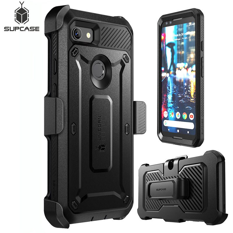 Telefoon Cover Voor Google Pixel 3 Case SUPCASE UB Pro Serie Full-Body Robuuste Holster Clip Case met Ingebouwde screen Protector