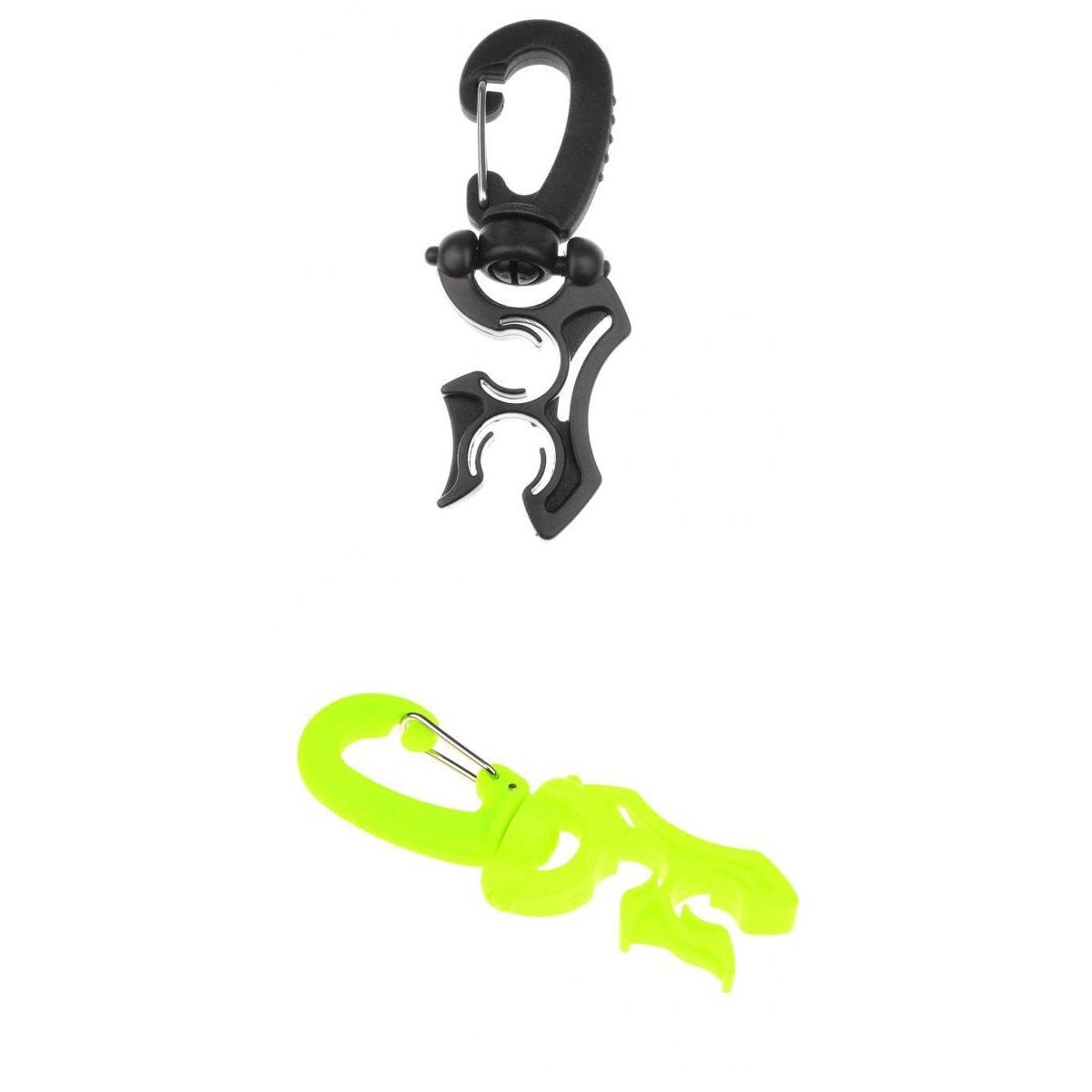 2 Stuks 3.9 &quot;X 1.4&quot; Dubbele Slang Protector Houder Met Swivel &amp; Vouwen Clip Voor Onderwater Duiken Bcd regulators Houder
