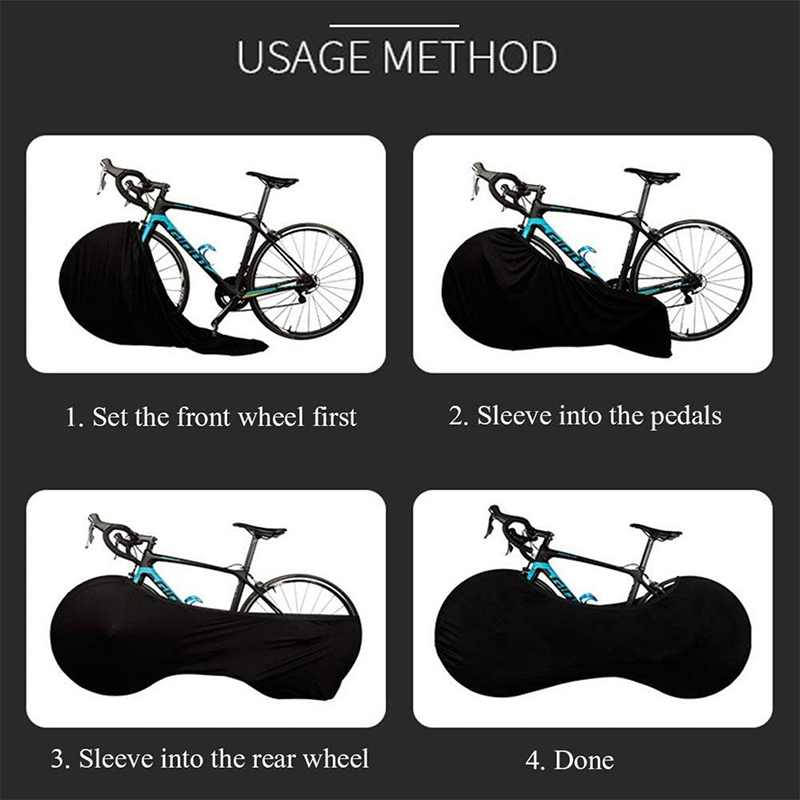 Cubierta protectora para bicicleta de montaña, equipo protector para bicicleta de carretera, cubierta de marco de ruedas antipolvo, bolsa de almacenamiento a prueba de arañazos, accesorios para bicicleta