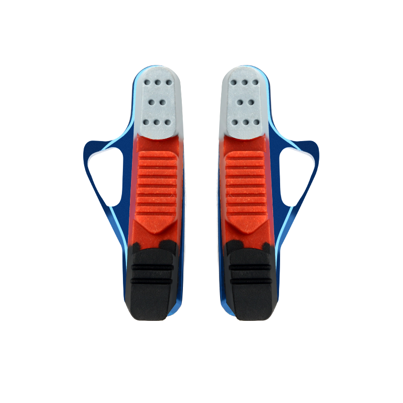 Racefiets Remblokken Voor Velg C Rem Cnc Aluminium Vervangbare Rubber Pads Stilte Fiets Remhouder Schoenen Rubber Blok: Bordeaux