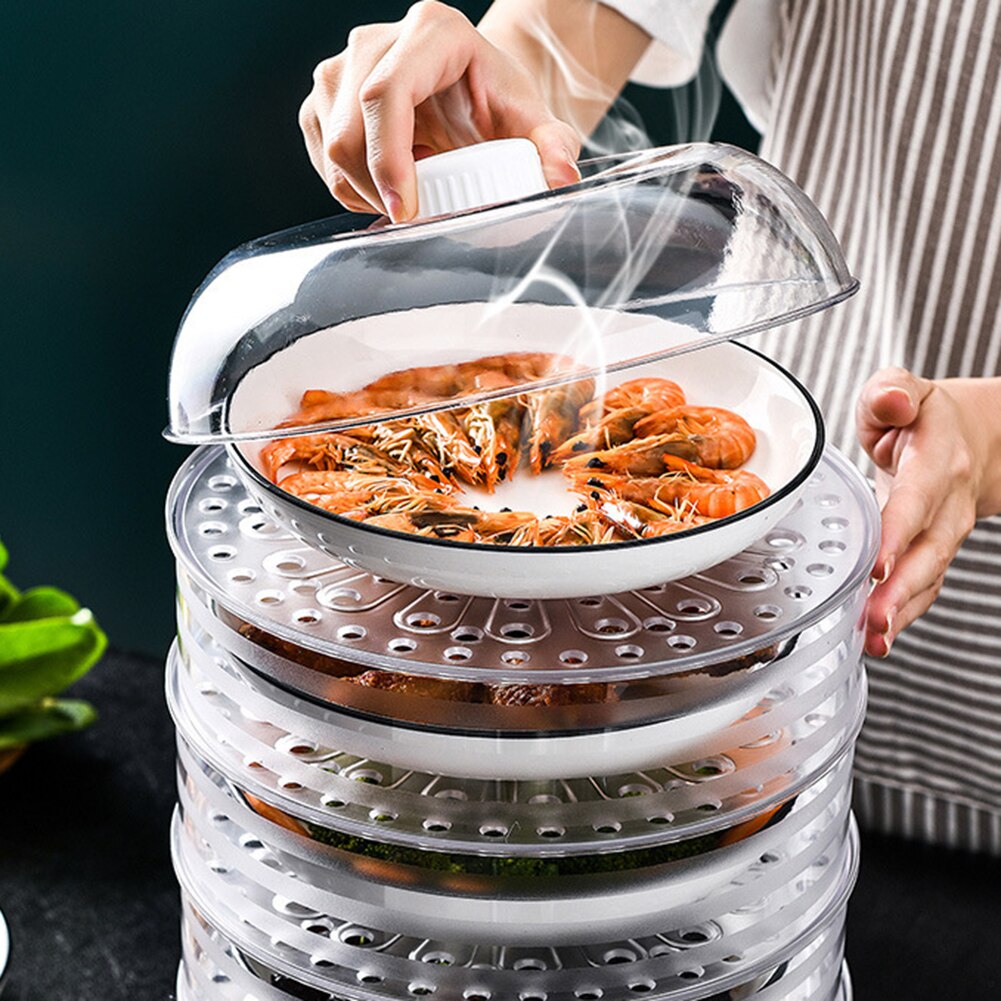 Household Stackable Insulation Dust Proof Food Container Leftover Lid Dish Cover