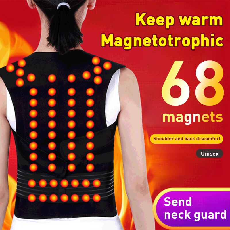 Zelfopwarming Brace Ondersteuning Riem Magneten Toermalijn Zelfopwarming Schouderstuk Overhemd Spine Terug Schouder Lumbale Houding Correctie