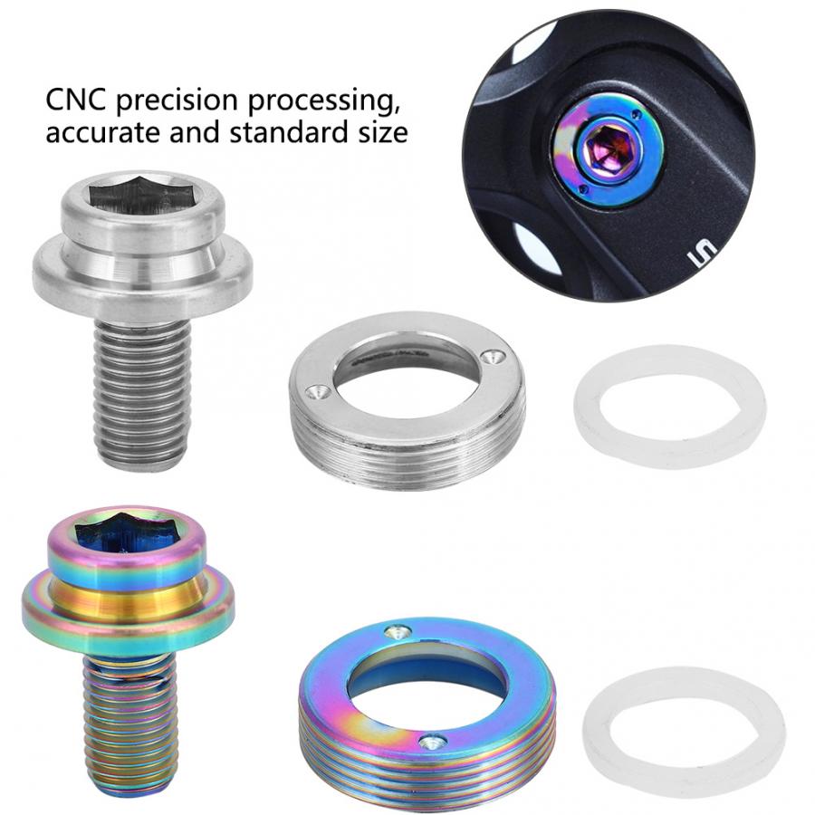 Bicycle Bottom Bracket M8*15mm Mountain Road Bike Crank Bolt Bottom Bracket BB Axle Screws Kit with Dust &