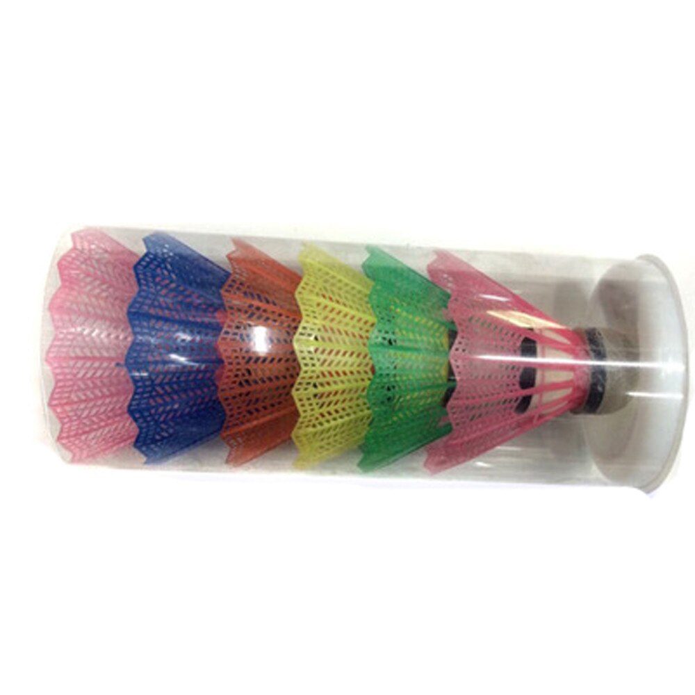 6 st träningsövning nylon fjäderbollar badminton bollspel sport multicolor