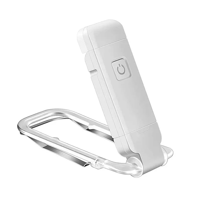 LED USB Oplaadbaar Boek Leeslamp Oogbescherming Nachtlampje Draagbare Clip Bureaulampen Bladwijzer Leeslamp Nachtlampje: Beige