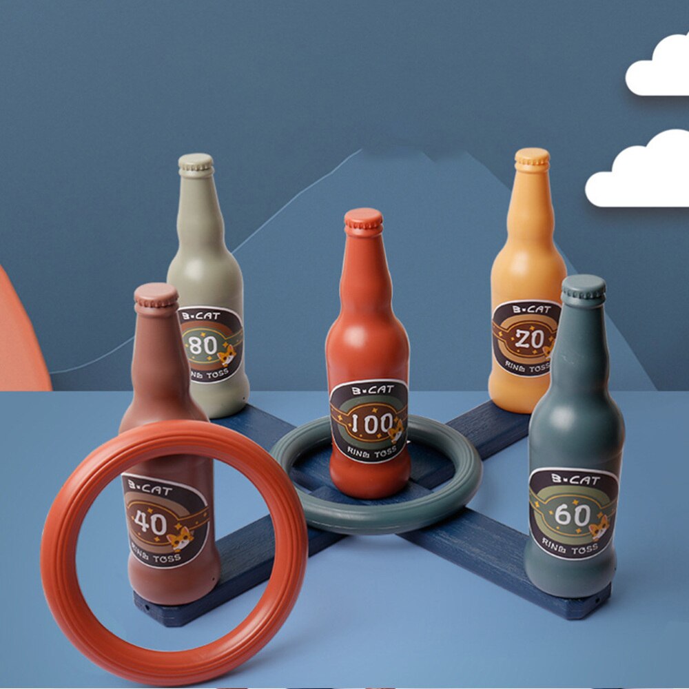 1 Set Kids Ring Gooien Spel Fles Ring Interactieve Fles Ring