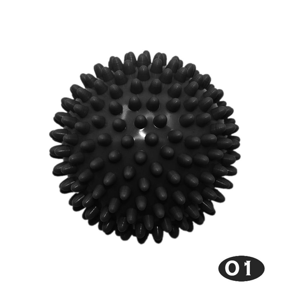 Pvc spiky massage bold udløsepunkt sport fitness hånd fod smerte stress relief fitness tilbehør muskel slappe af bolden 5 farver: Sort