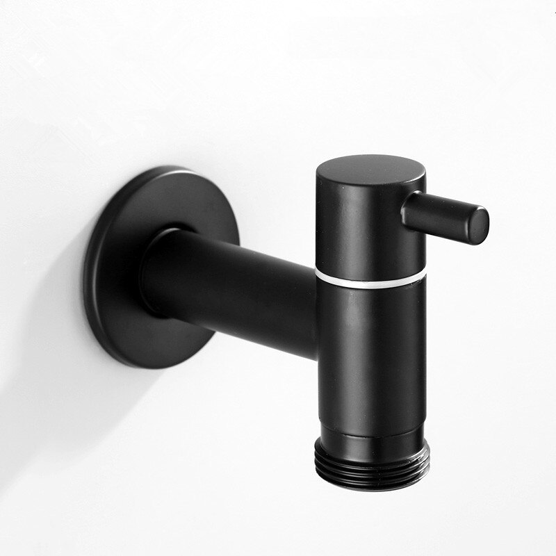 ZGRK Black Multi-Function Washing Machine Faucet Stainless steel Bathroom Mop Tap Water Taps: XY1906B