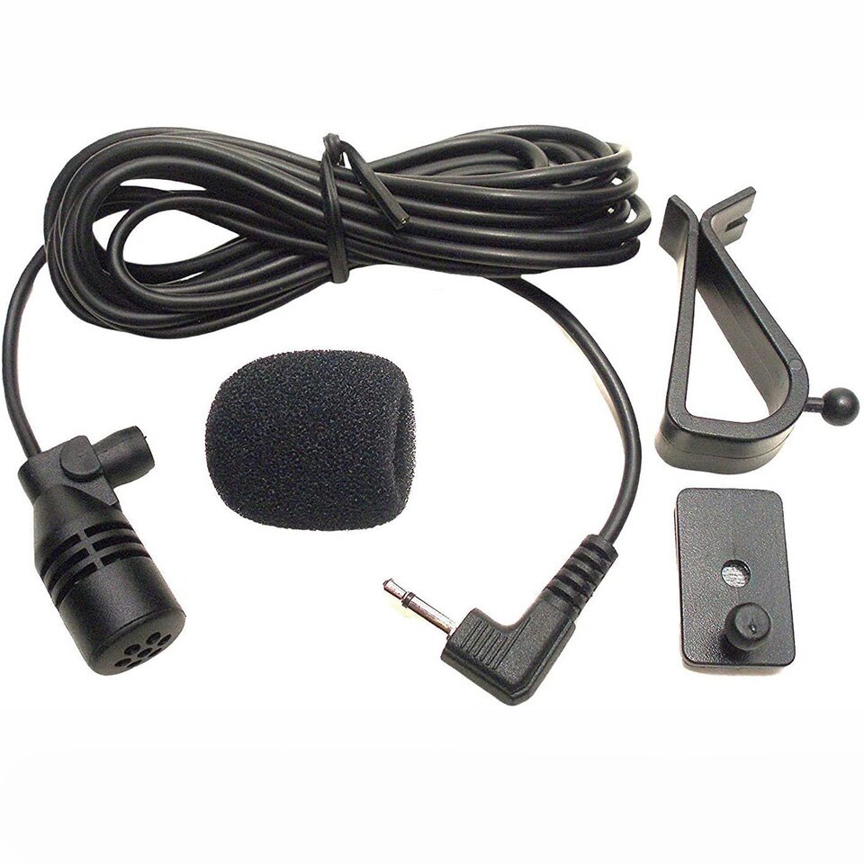 3.5mm Microphone External Mic Assembly for Car Vehicle Head Unit Bluetooth Enabled Stereo Radio GPS DVD