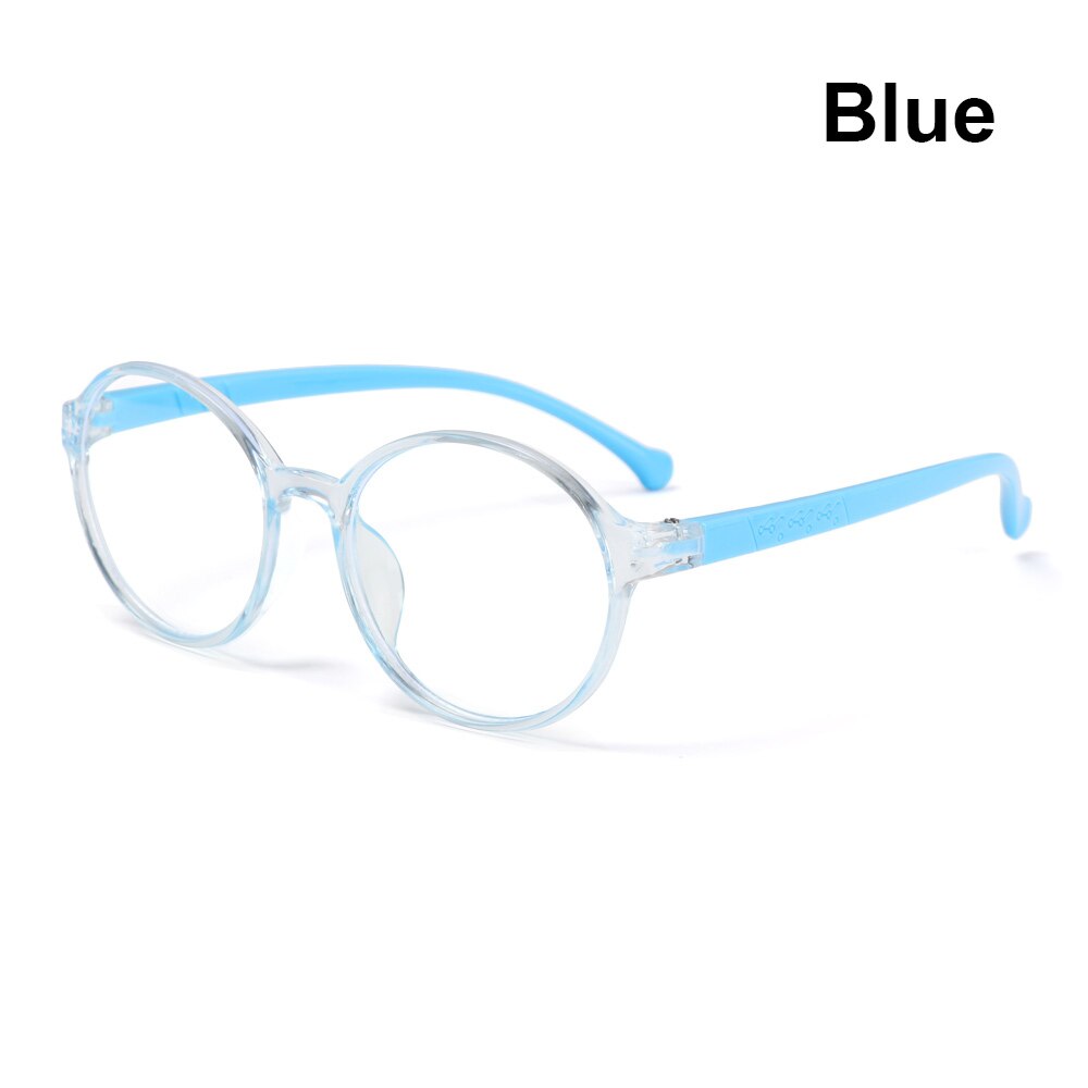 1Pc Anti-Blauw Kids Bril Jongens Meisjes Draagbare Ultra Licht Frame Computer Oogbescherming Brillen Vision Care Bril: Type1-blue