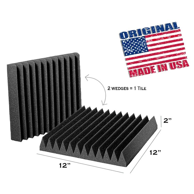 6 Pack Acoustic Foam Wedge 30 X 30 X 5 cm Studio Soundproofing Panels