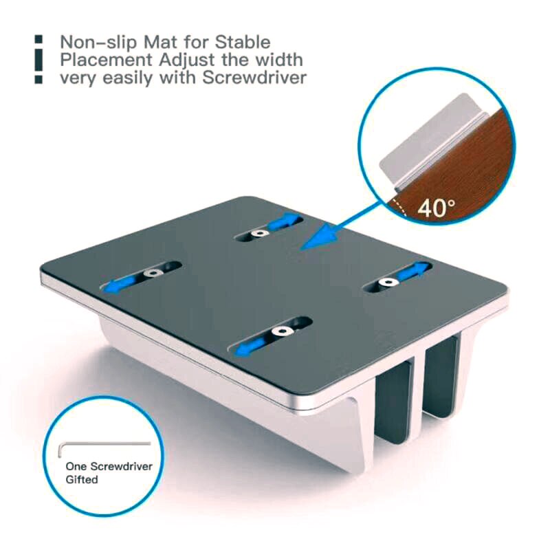 Soporte Vertical para ordenador portátil, accesorio de Metal ajustable, doble soporte de escritorio de aluminio, soporte de libro para Notebook, PC