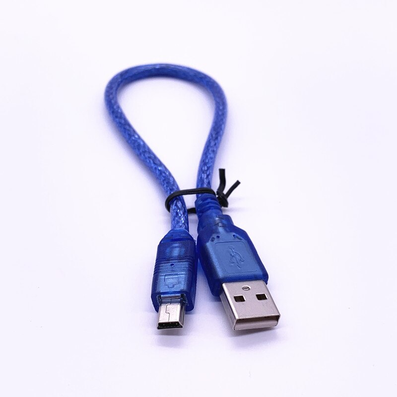 Blu Breve USB 2.0 A Maschio A Mini 5 Spille B di Dati Cavo di Carico del cavo Adattatore 30 centimetri