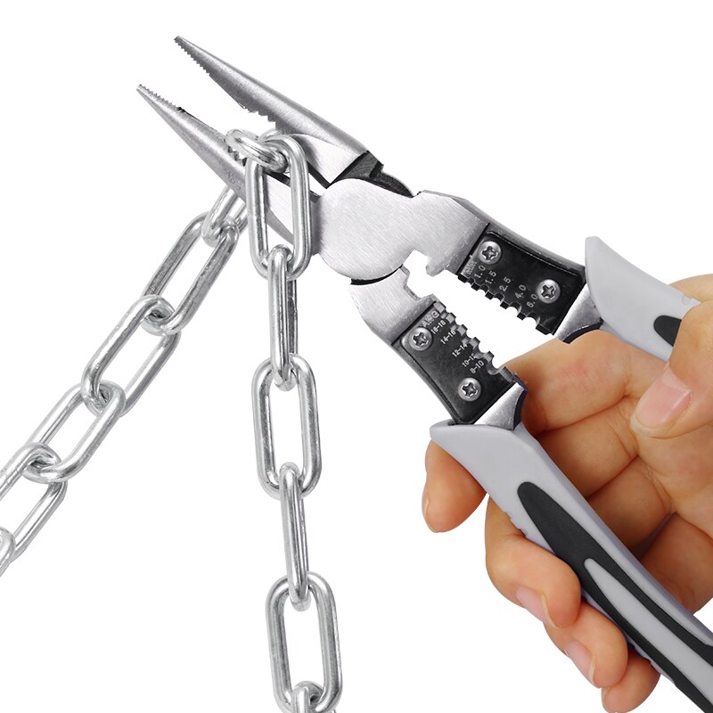 6 " 7 " 8 " multifunctionele tang met lange neus, hoge hardheid roestvrij staal, punttang