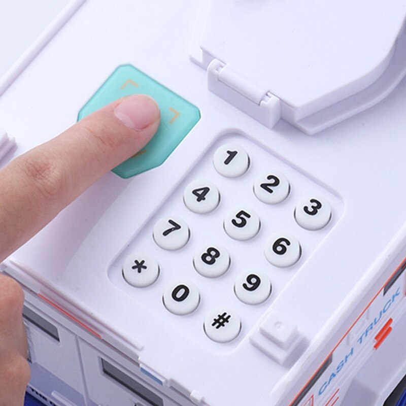 Tirelire numérique jouet pour enfants | Caisse de dépôt électronique, coffre-fort pour voiture, pièces de monnaie