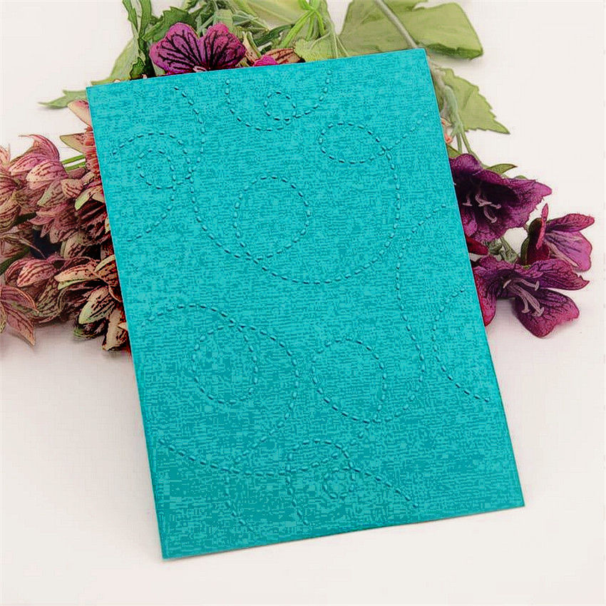 10.5x14.8cm Dotted line Embossing folders Plastic bump Scrapbooking DIY Template Fondant indentation Cake Photo Album Card Make