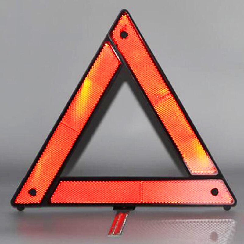 Car Reflective Triangle Emergency Breakdown Warning Triangle Red Reflective Safety Hazard Car Tripod Folded Stop Sign Reflector