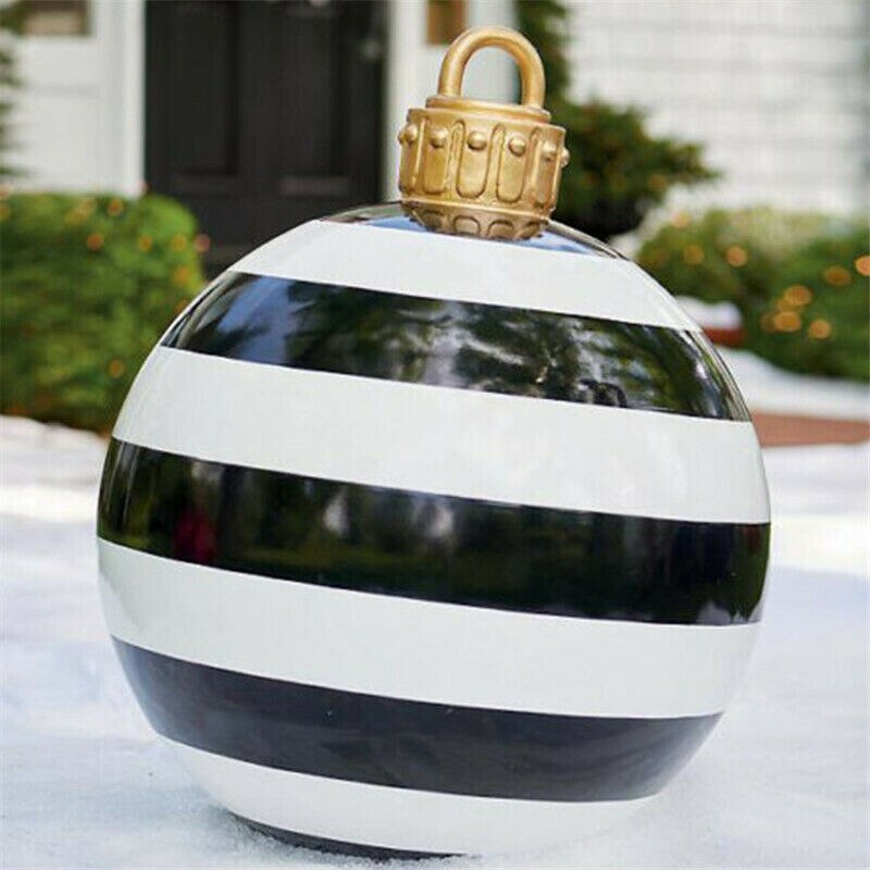 Grootste Verkoop 16 Stijl 60Cm Giant Kerst Pvc Opblaasbare Versierd Bal Gemaakt Pvc Kerstboom Outdoor Decoratie Speelgoed Bal