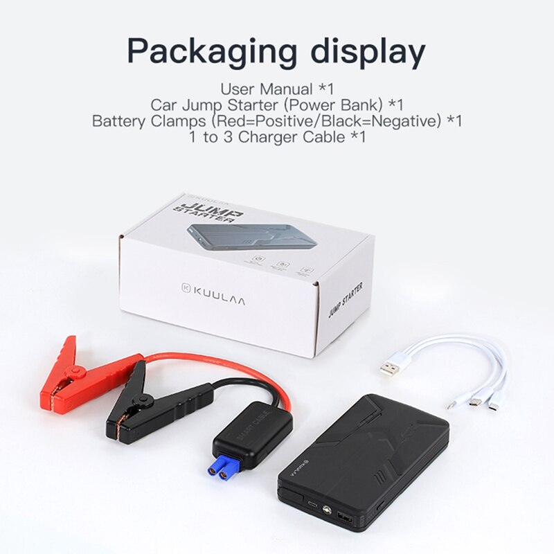 KUULAA macchina salto antipasto potenza Banca 12V 600A macchina antipasto batteria caricabatterie portatile auto Buster emergenza booster di partenza dispositivo