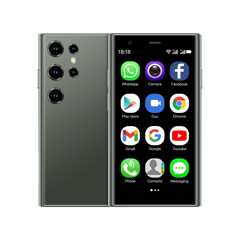 Soyes s23 pro 3.0 "android8.1 mini smartphone 2gb ram 16gb rom duplo sim em espera 1000mah 3g rede compacto telefone móvel: Verde