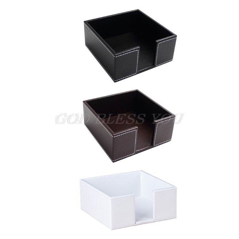 PU Leather Square Cocktail Napkin Holder Tissue Box Paper Serviette Dispenser Bar Caddy for Dining Table Hotel Office Home Decor