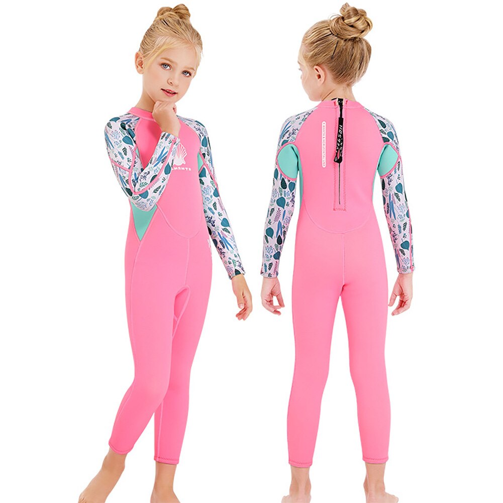 Kids Diving Suit Children's High Elastic Scuba One Piece Diving Suit Long Sleeve Wetsuit Bathing Suit Boys Girls Summr Swimwear