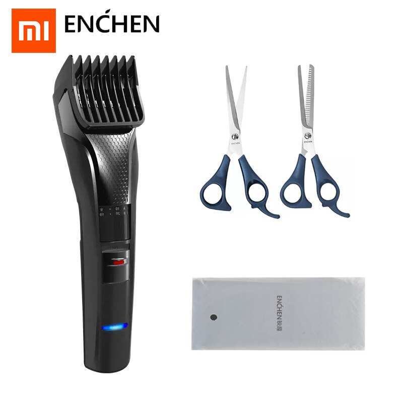 Kit de cortapelos eléctrico XIAOMI ENCHEN, cortadora de barba , cortadora de pelo recargable sin cable USB