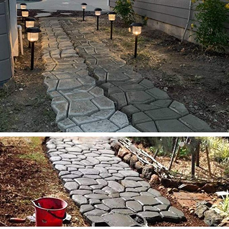 13.4 " x13.4 " x1.42 " genanvendelig beton sti maker gang forme trappesten brolægger græsplæne gårdhave gårdhave gør det selv gangbro fortovet