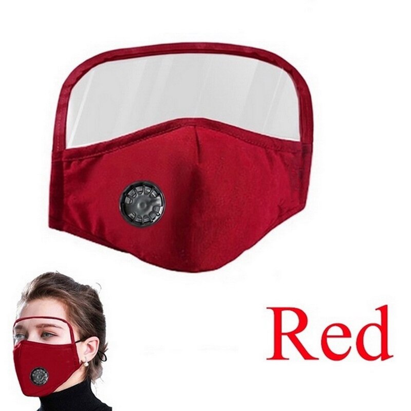 I lager andningsbart munskydd för utomhussport cykling unisex munskydd tvättbart mondkapje: Röd