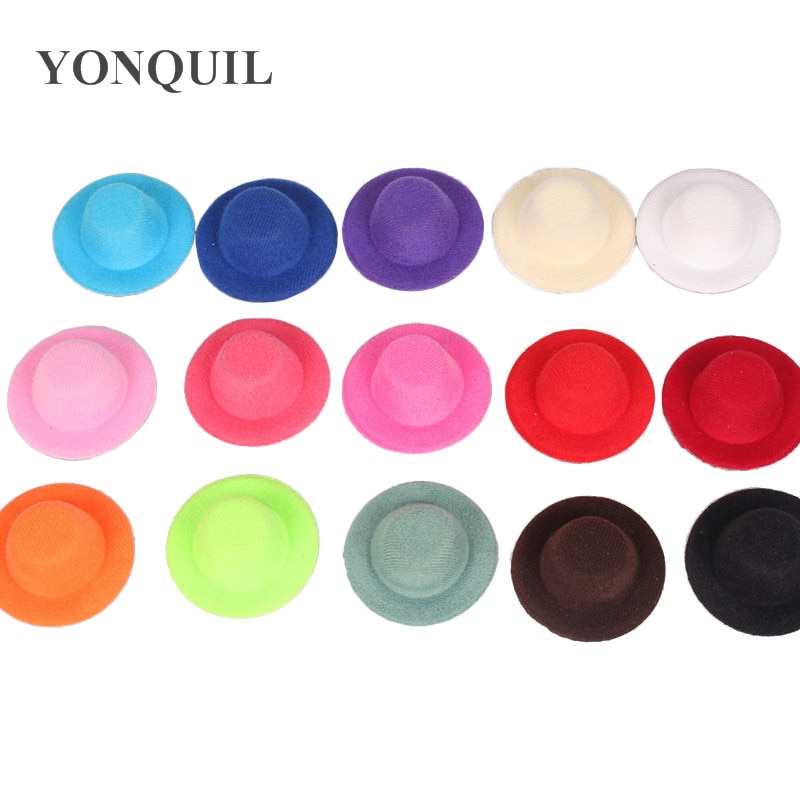 5Cm Mini Top Hats Cute Girl Party Headwear Wedding DIY Hair Accessories Party Event Occasion Hats Baby Hairstyle Multiple Color