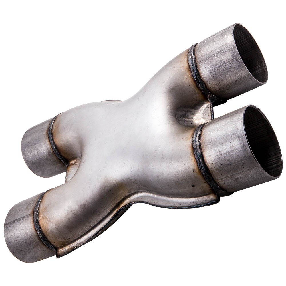 2.5" X-pipe Universal 2.5inch Dual Exhaust X Pipe Aluminized Crossover Tail Pipe