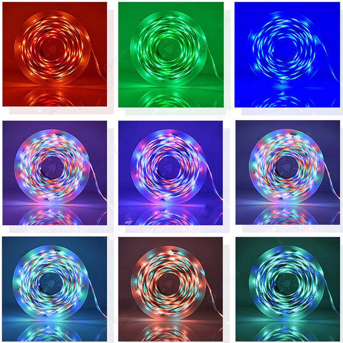 1M 3M 5M 10M 20M RGB Led Strip Light 3528 DC12V Non-waterproof Led Tape Flexible Lighting Ribbon Full Set