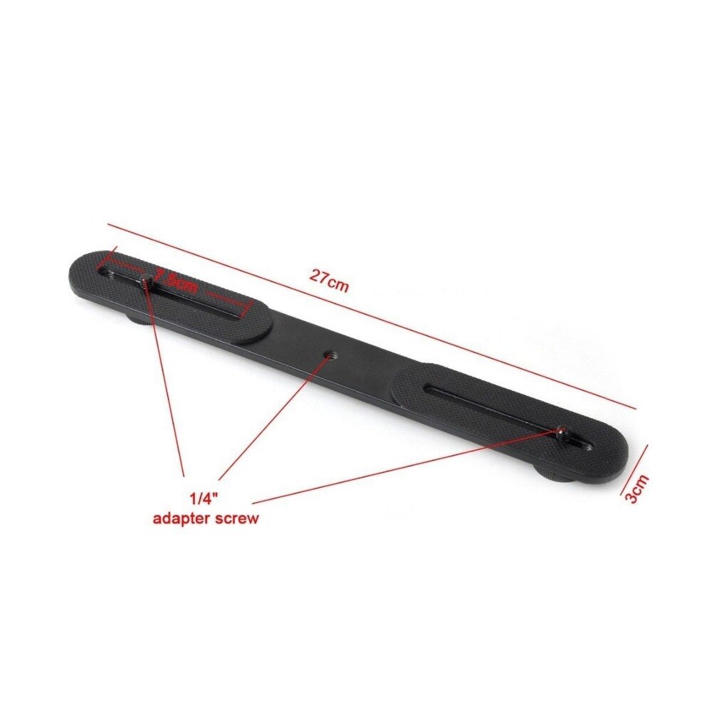 Universal Double End Light Stand Holder Dual Flash Bracket Shoe Bracket Mount Tripod W/ Two Screws for Digital DSLR Camera
