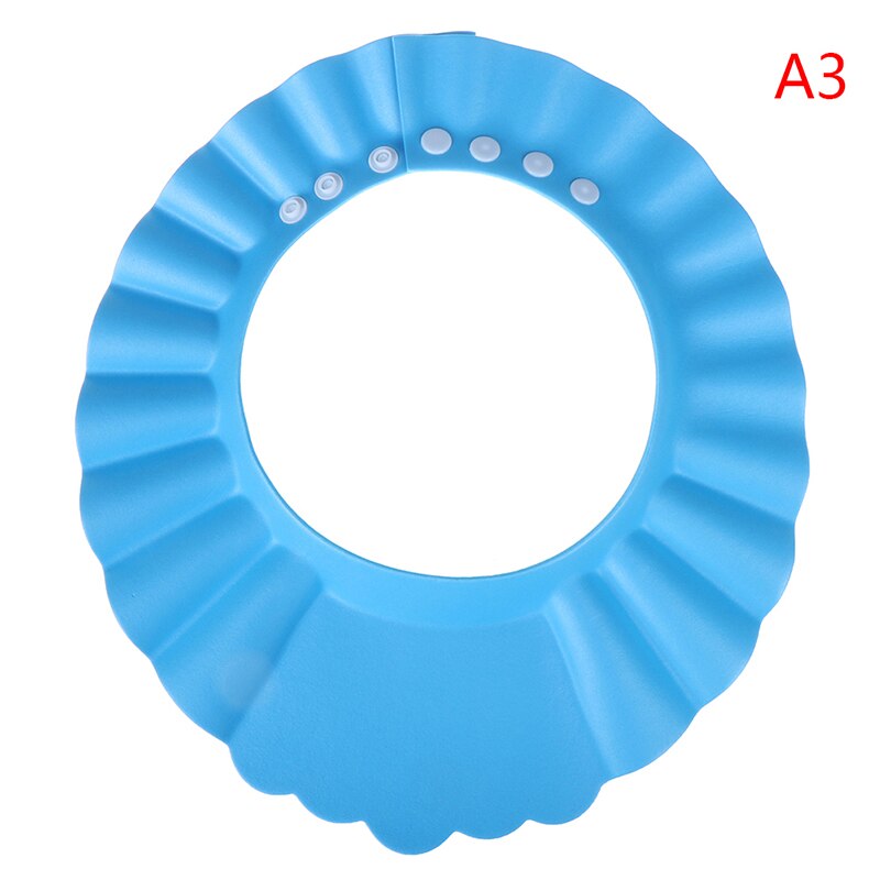 Gorro de baño de bebé duradero con visera ajustable para ducha de bebé protector de ojos a prueba de agua Escudo de lavado de cabello para niños: 3
