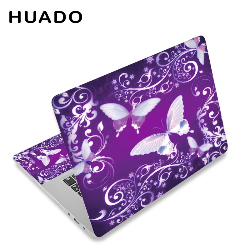 Laptop Skin Sticker Decal,13" 13.3" 14" 15" 15.4" 15.6 inch Laptop Skin Sticker Cover Art Decal Protector Notebook PC: 15" / purple butterfly