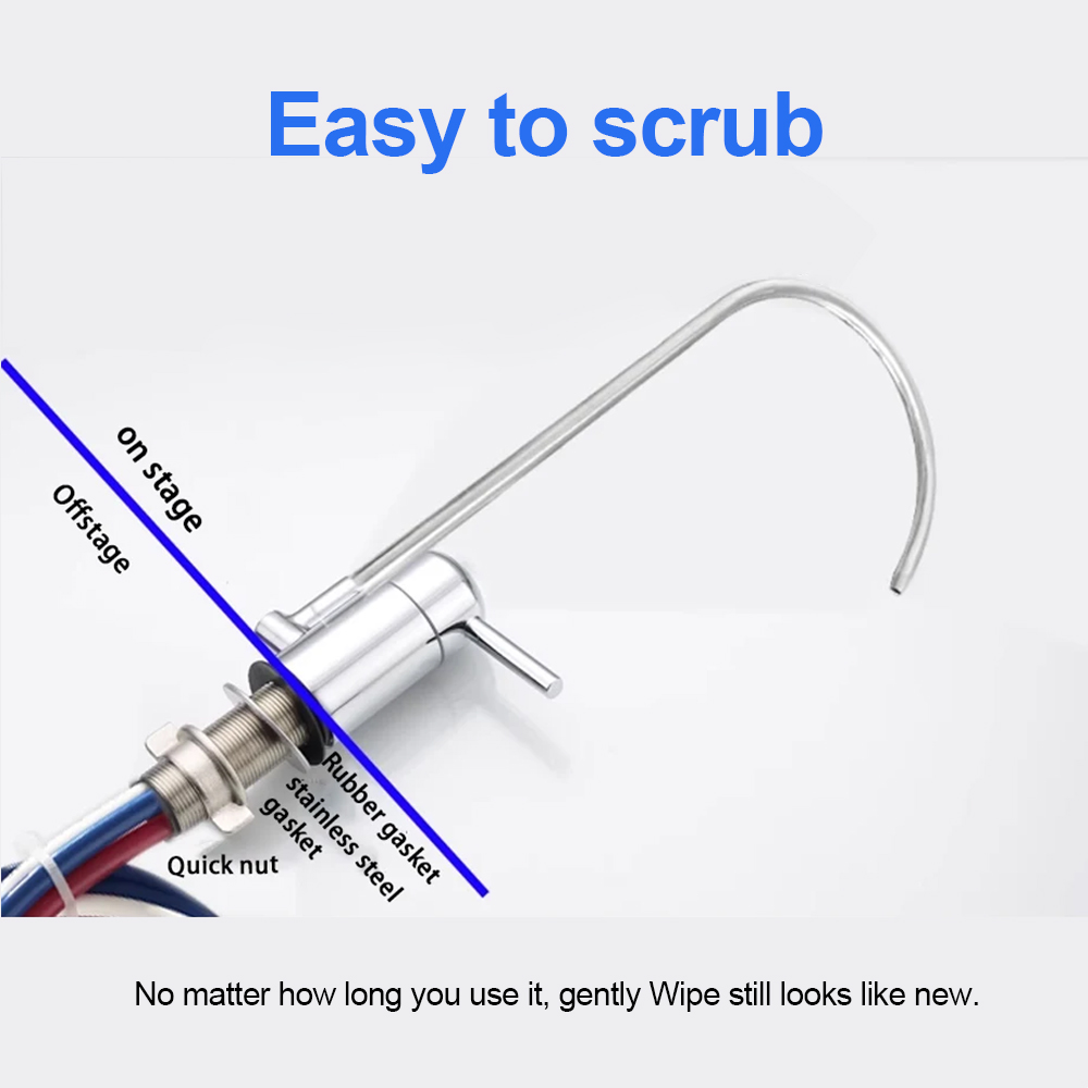 Wasserhahn aus Edelstahl 304, Umrüstarmaturen unter der Theke, Umstellerkartusche für Amway-Wasserreiniger