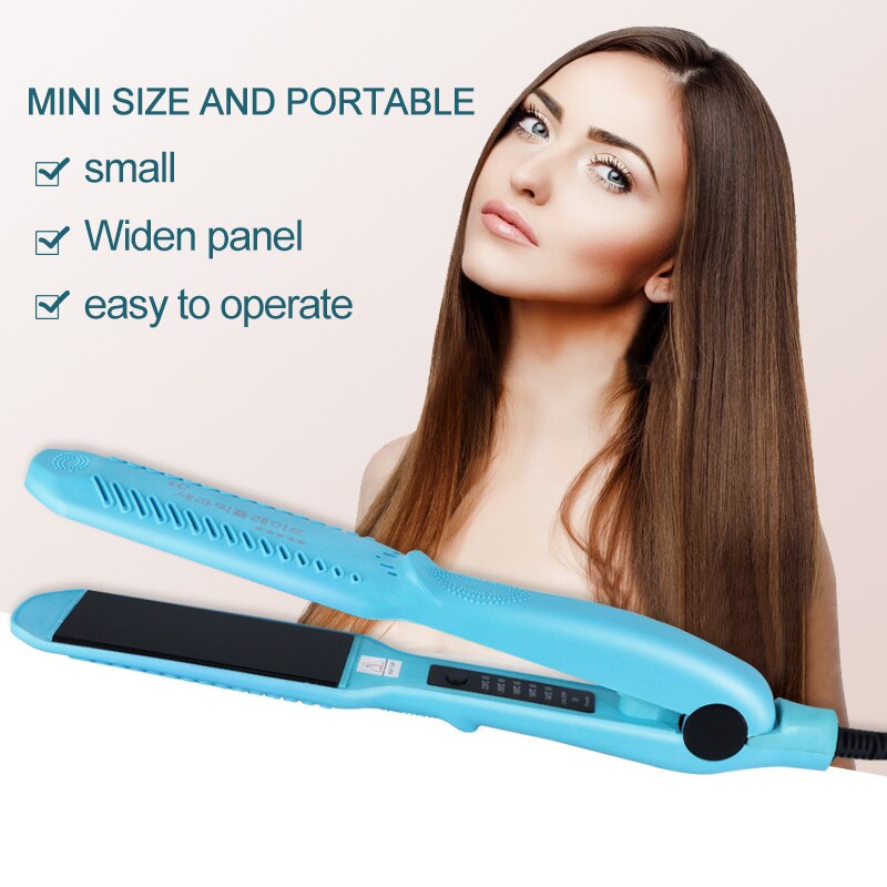Plattång breda plattor keratin plattång stylingverktyg titan plattjärn lila hårjärn