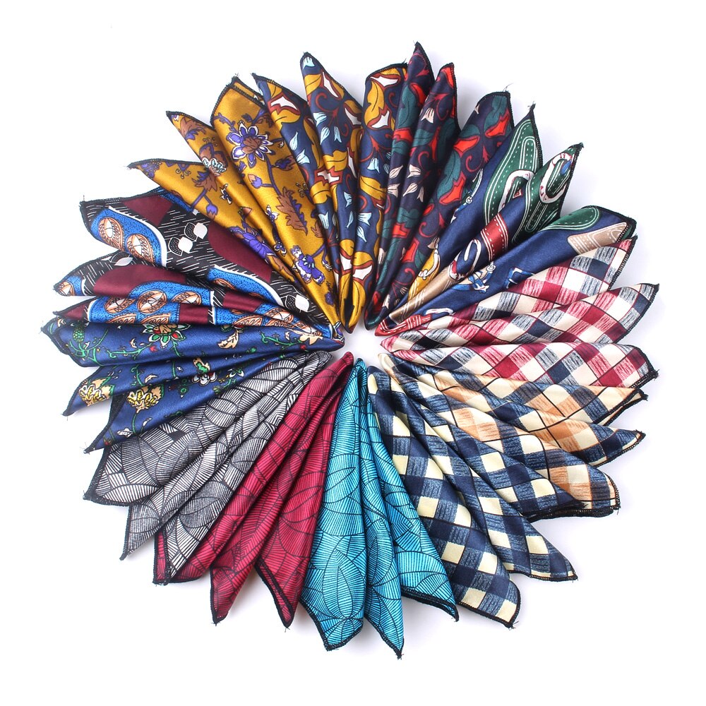 Pochette carrée de fleurs pour hommes femmes | Costume de mouchoirs en mousseline de soie imprimés Hanky pour hommes mouchoirs carrés serviettes foulards pour dames