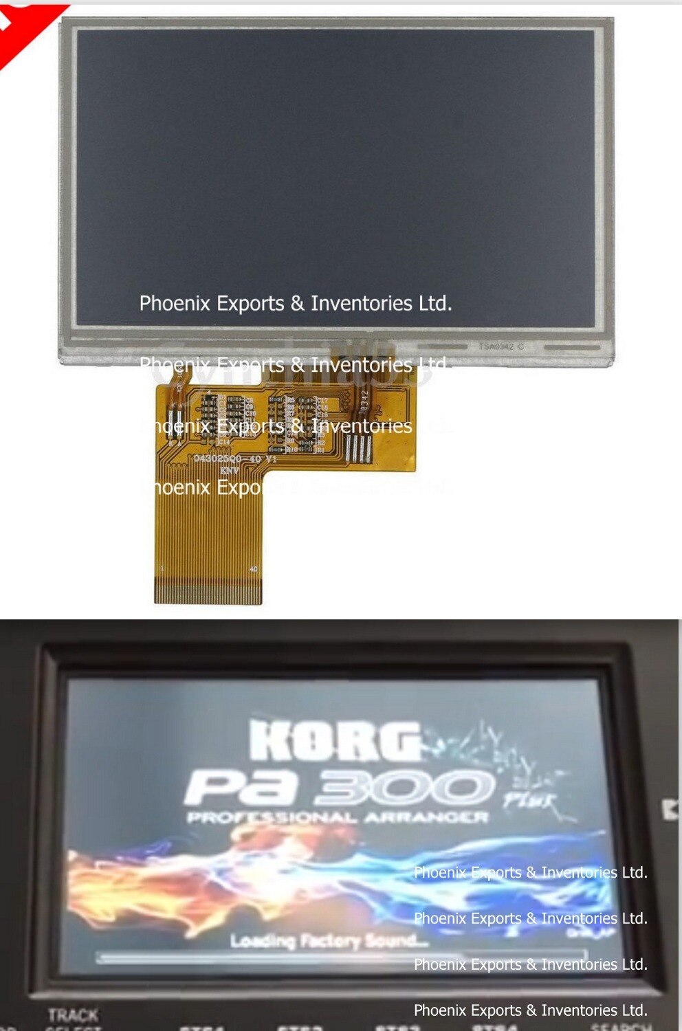 Original korg display med touch screen digitalizer til korg  pa300 lcd skærm touch panel